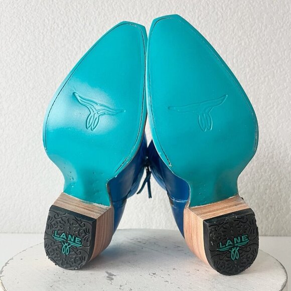 Lane SMOKESHOW Womens Cowboy Bootie 9 Blue Western Cowgirl Short Ankle Boots - Picture 8 of 11